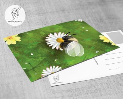Virágpor képeslap